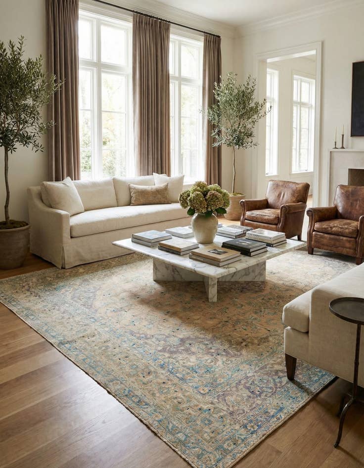 Detail image of 9' 4 x 12' 6  Hand Knotted Ultra Vintage Persian Wool Rug