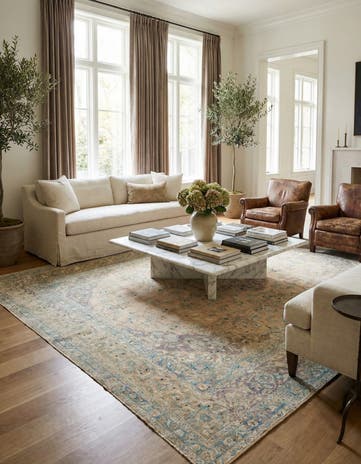 9' 4 x 12' 6 Hand Knotted Ultra Vintage Persian Wool Rug