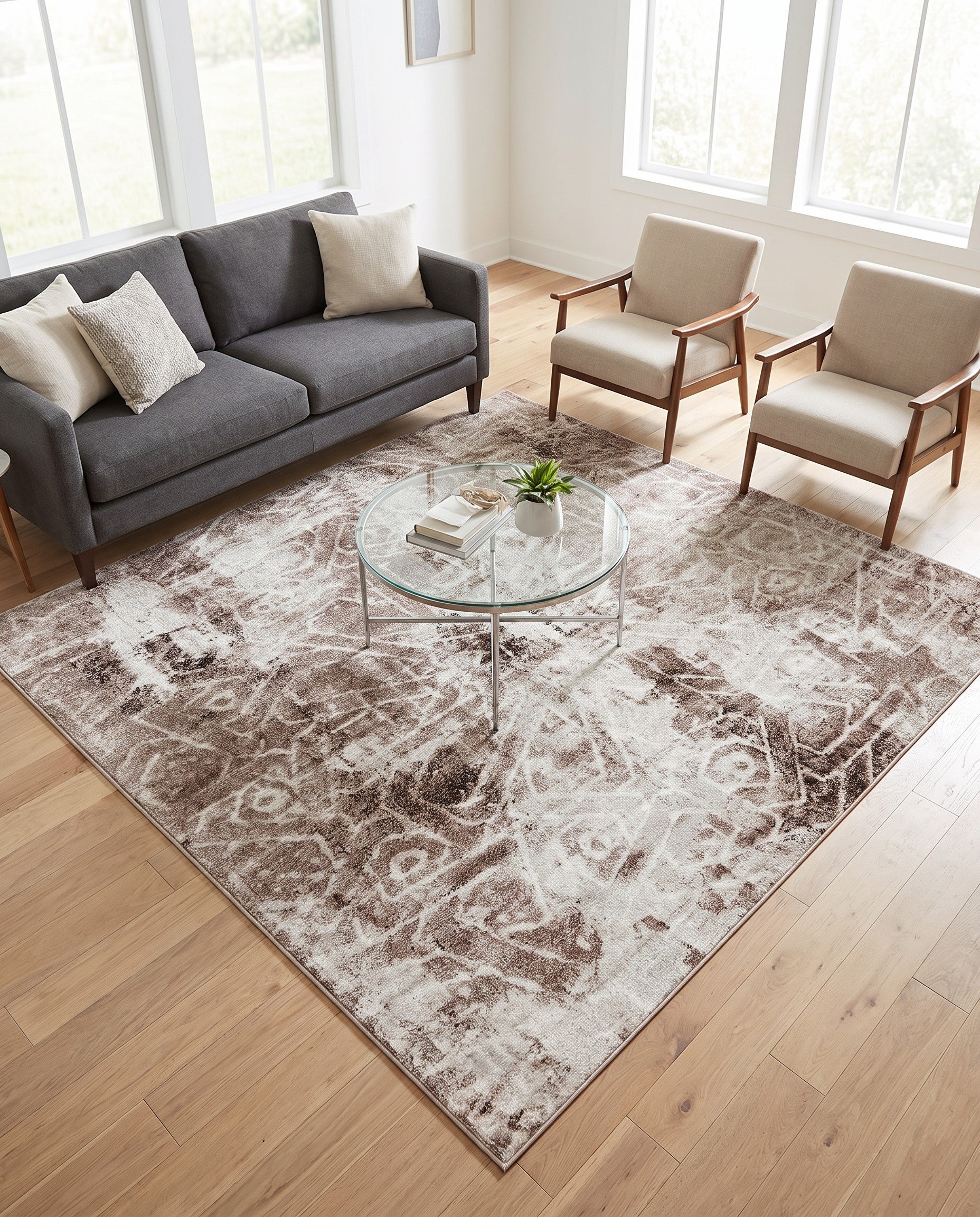 Dark Beige Monte Carlo Square Rug