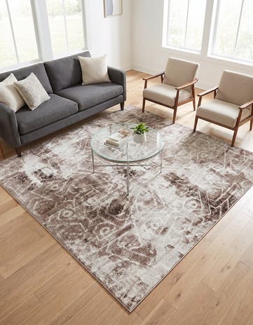 Dark Beige Monte Carlo Square Rug