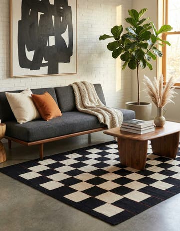 4' 3 x 6' Hand Woven Kilim Modern Wool Rug