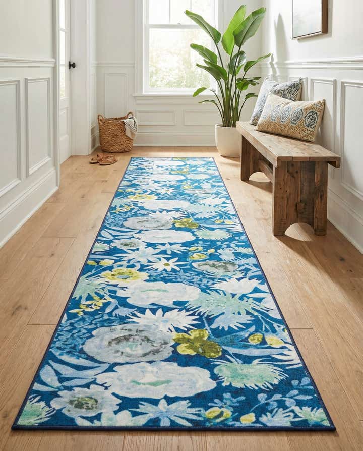 2' x 10' Easy-Clean Jill Zarin Caribbean Indoor / Outdoor Runner Rug