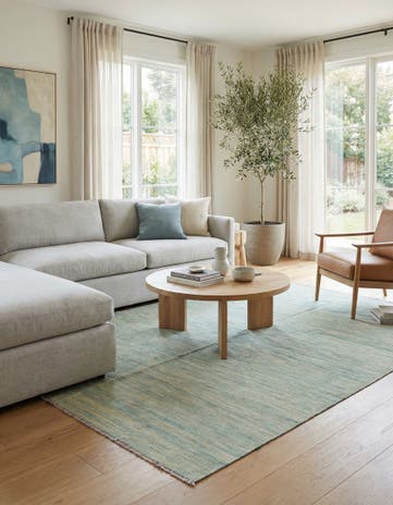 5' 6 x 8' 2 Hand Woven Kilim Modern Wool Rug