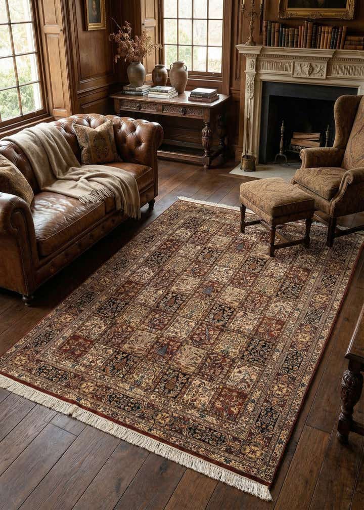 6' 8 x 9' 8 Hand Knotted Bakhtiar Oriental Wool Rug