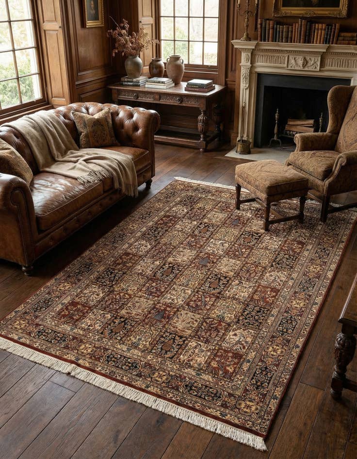 Detail image of 6' 8 x 9' 8 Hand Knotted Bakhtiar Oriental Wool Rug