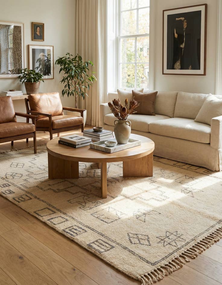 Detail image of 5' 5 x 8'  Hand Knotted Darya Wool Rug