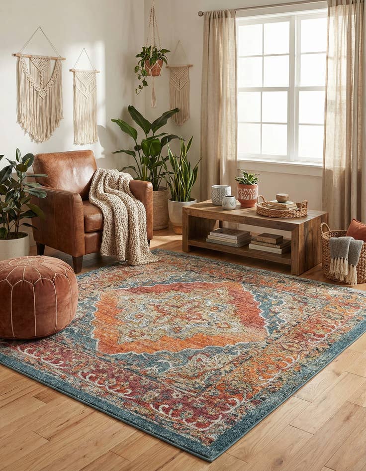 Detail image of  5' x 5' Isabella Square Rug