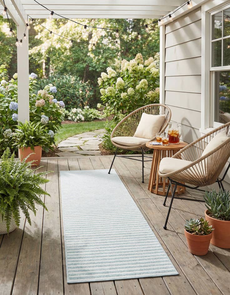 Detail image of 2' 7 x 10' Easy-Clean Sabrina Soto Indoor / Outdoor Runner Rug