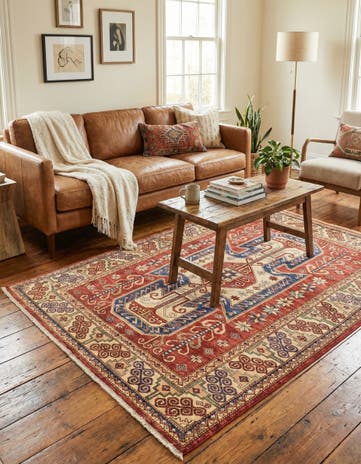 5' 9 x 8' Hand Knotted Kazak Oriental Rug