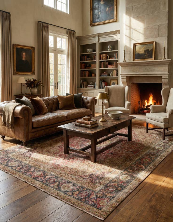 Detail image of  6' 4 x 9' 9  Hand Knotted Ultra Vintage Persian Wool Rug