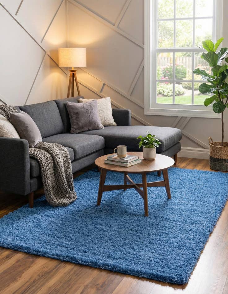 Detail image of 9' x 12' Solid Shag Rug