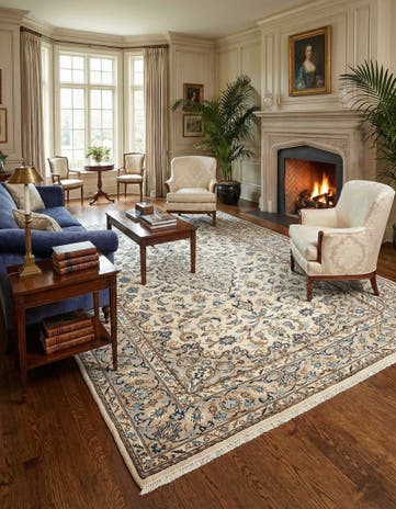 6' 5 x 9' 8 Kashan Wool Rug
