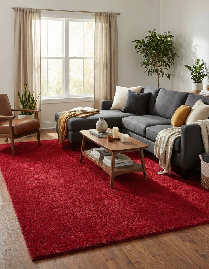 Detail image of  10' x 13' Solid Frieze Rug