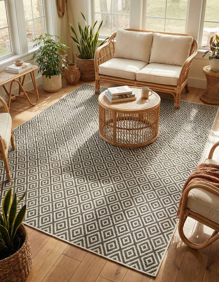 Detail image of 7' 10 x 11'  Washable Jill Zarin Costa Rica Indoor / Outdoor Rug