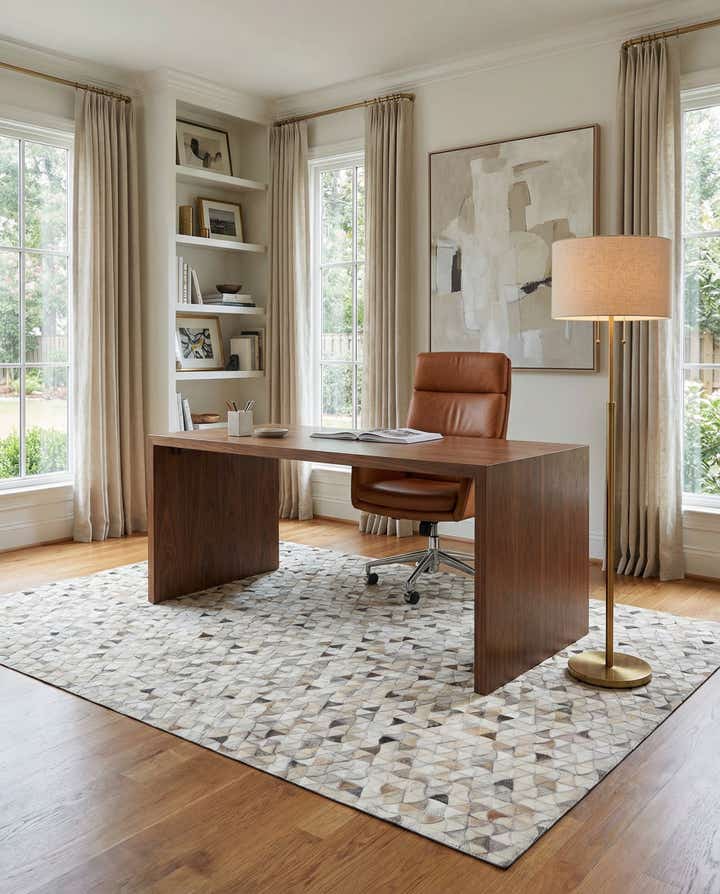 4' 11 x 8' Cowhide - Patchwork Rug