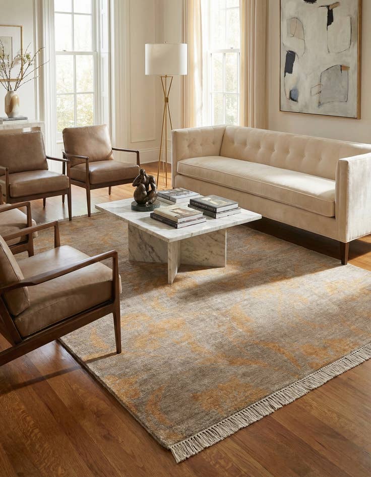 Detail image of 5' 7 x 8'  Hand Knotted Darya Wool Rug