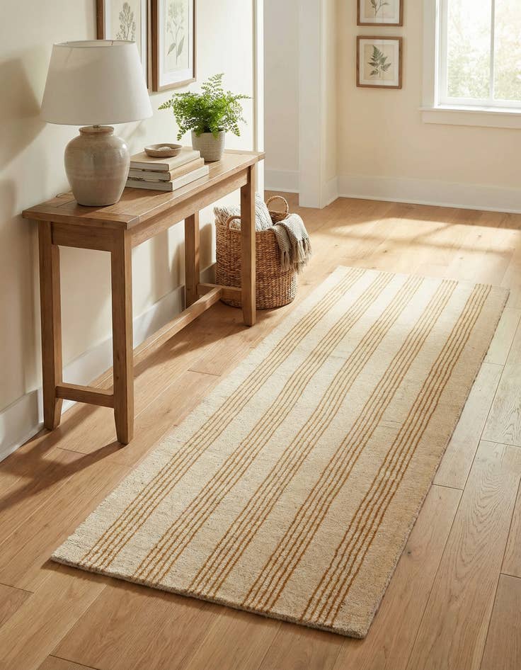 Detail image of 2' x 4' 1 Jill Zarin Striped Wool Runner Rug