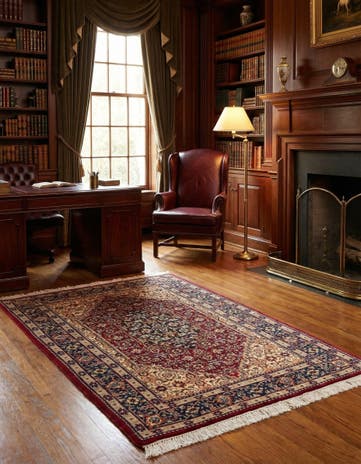 4' x 6' 2 Hand Knotted Jaipur Wool Rug