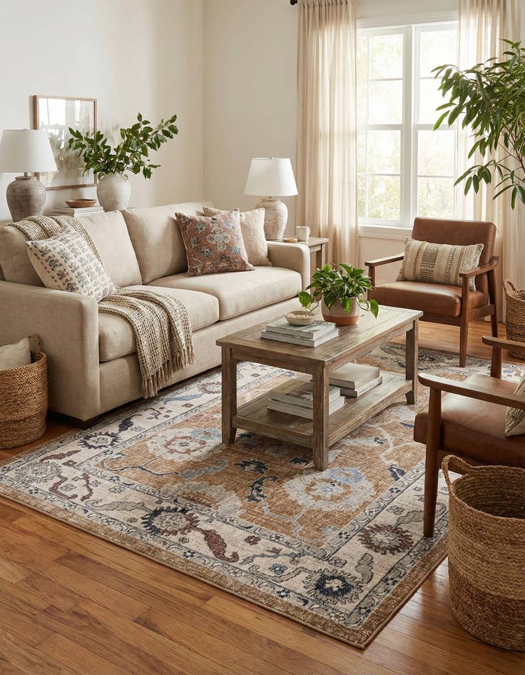 Detail image of 5' 3 x 8' Eco Traditional Rug