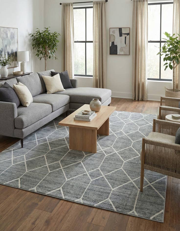 Detail image of 9' x 12' 2 Lattice Trellis Rug