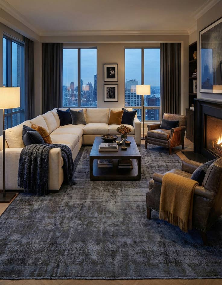 Detail image of 9' 7 x 12' 9 Vintage Royal Wool Rug