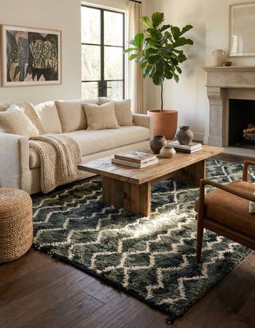 5' x 8' Hand Knotted Moroccan Wool Rug