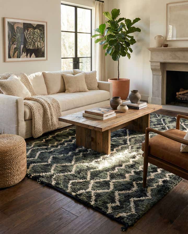 5' x 8' Hand Knotted Moroccan Wool Rug