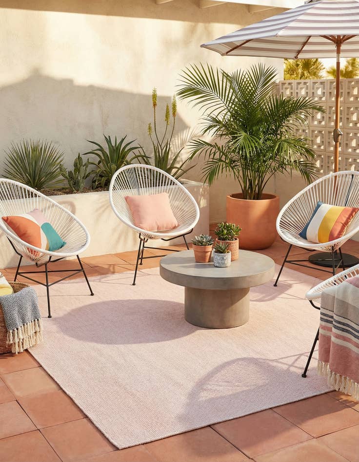 Detail image of 7' 10 x 7' 10 Easy-Clean Jill Zarin Palm Springs Indoor / Outdoor Square Rug