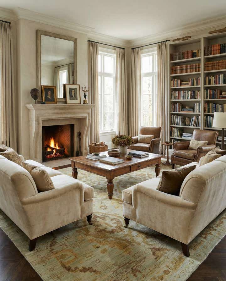 12' 2 x 15' 6 Hand Knotted Oushak Wool Rug