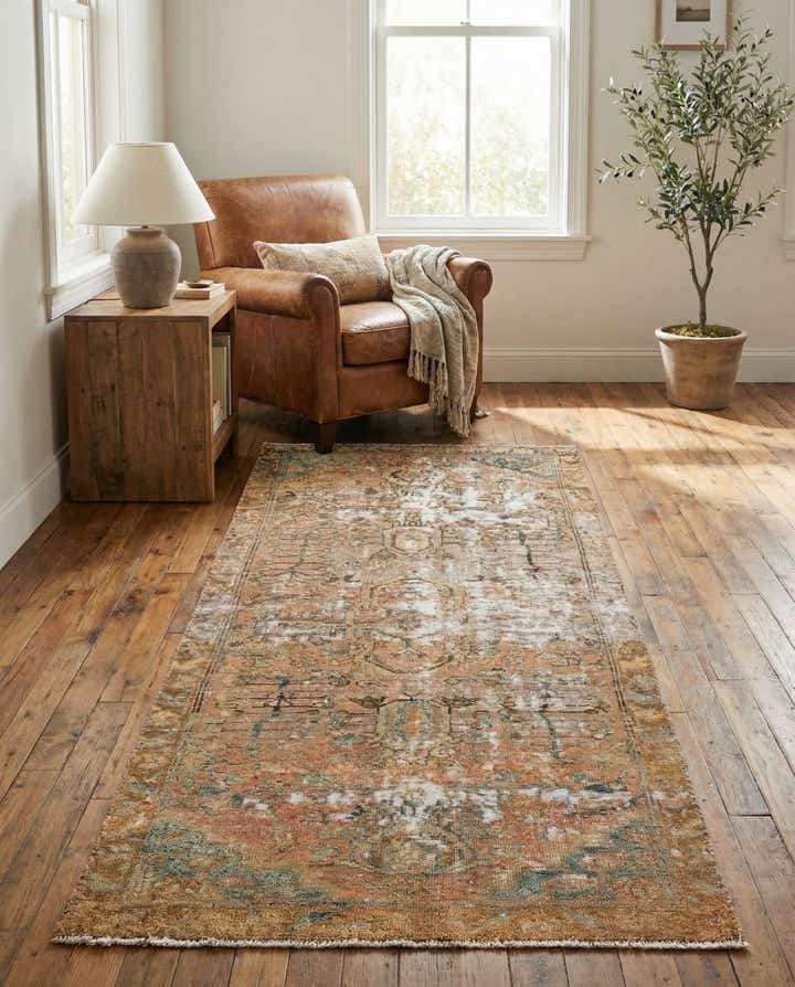 3' 3 x 6' 6 Hand Knotted Ultra Vintage Persian Wool Runner Rug