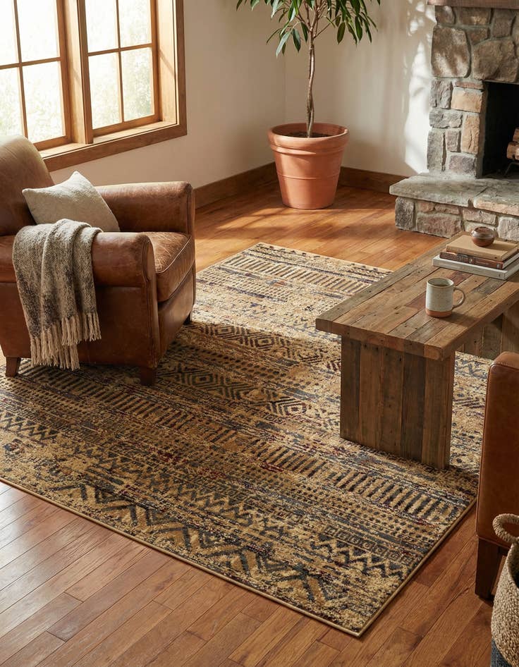 Detail image of 6' 1 x 6' 1 Saturn Square Rug