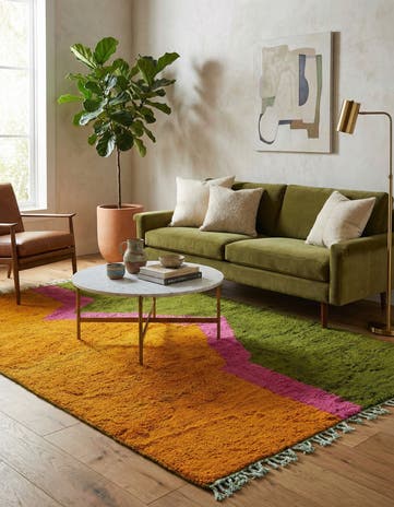 6' 6 x 9' 6 Hand Knotted Moroccan Wool Rug