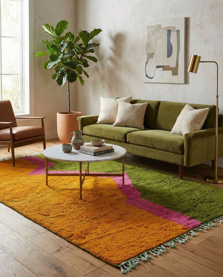 6' 6 x 9' 6 Hand Knotted Moroccan Wool Rug