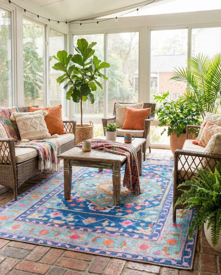 Detail image of 6' x 9' Washable Timeless Rug