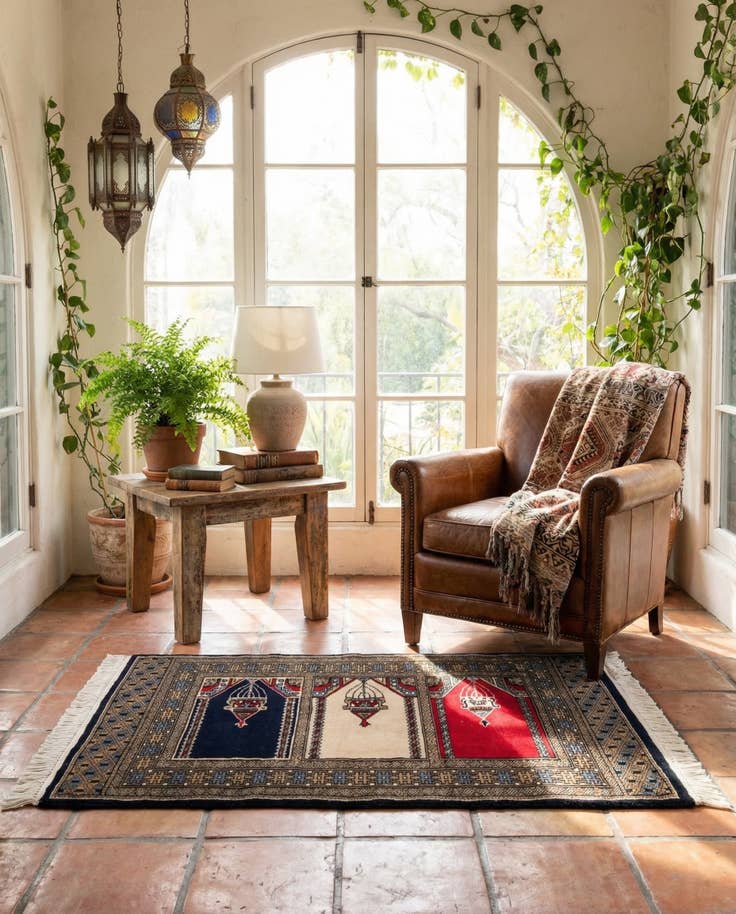 Detail image of 2' 2 x 3' 2 Hand Knotted Bokhara Oriental Wool Rug