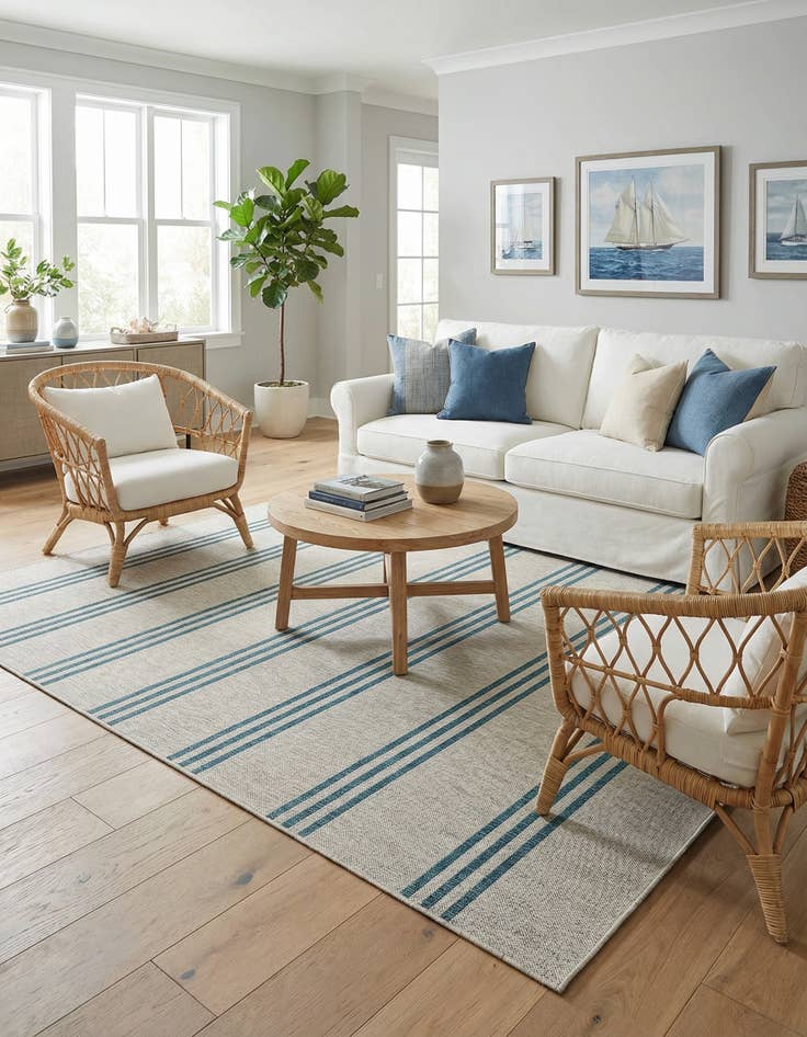 Detail image of 6' x 9' Easy-Clean Jill Zarin Anguilla Indoor / Outdoor Rug