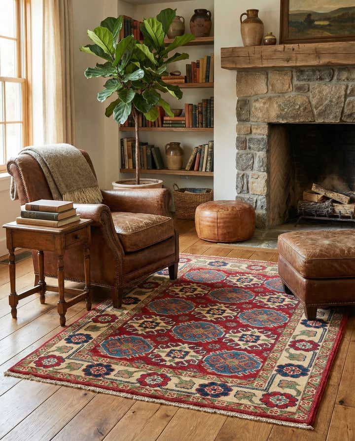 2' 9 x 4' Hand Knotted Kazak Rug