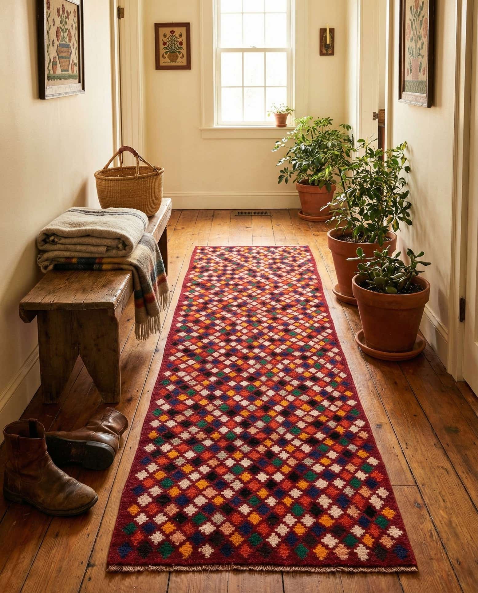 2' 9 x 9' 5 Hand Knotted Balouch Wool Runner Rug