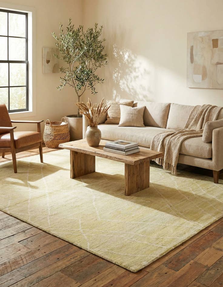 Detail image of 5' 8 x 7' 10  Hand Knotted Moroccan Wool Rug