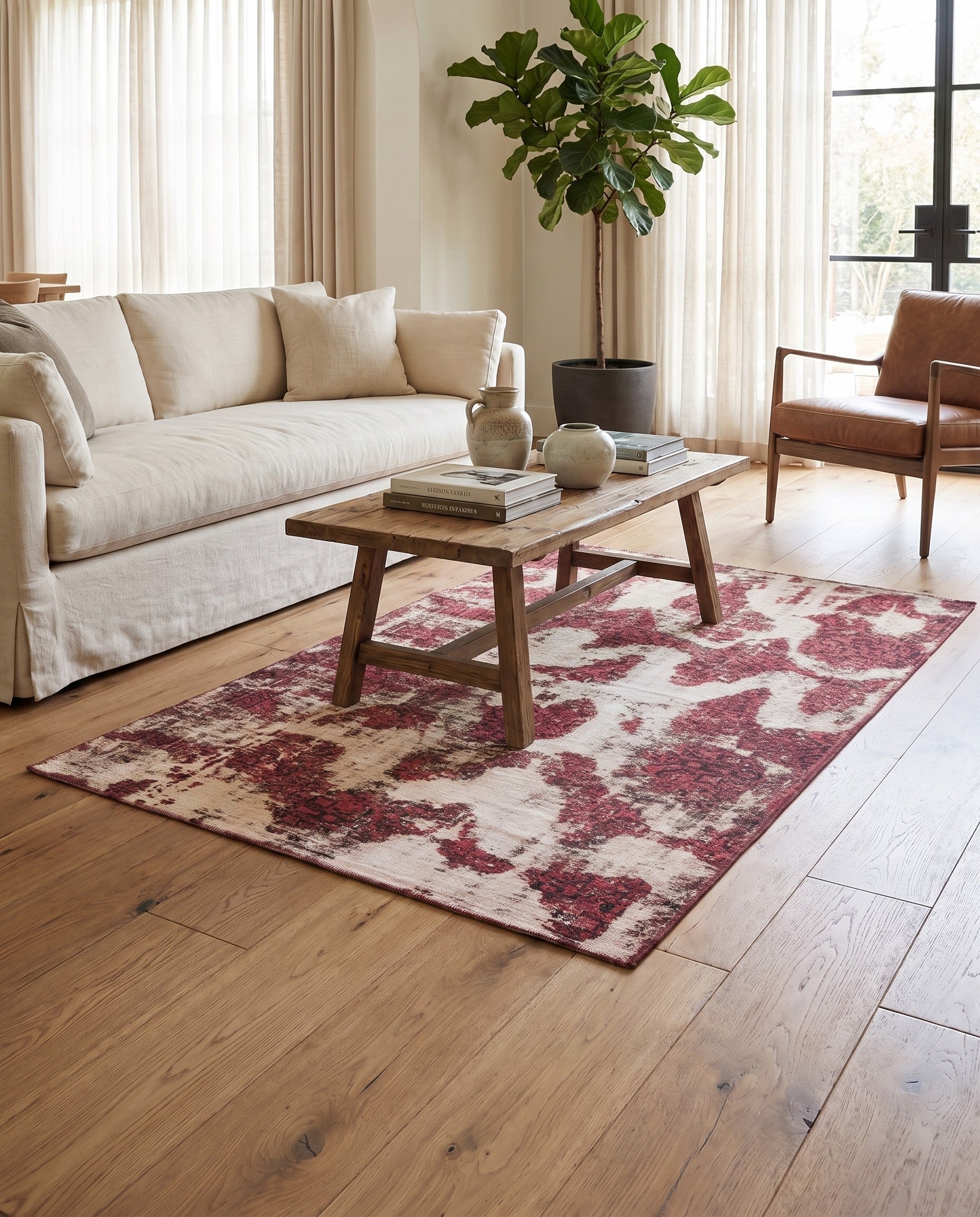 3' 7 x 6' 2 Hand Knotted Ultra Vintage Persian Wool Rug
