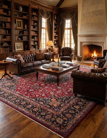 9' 7 x 12' 10 Hand Knotted Mashad Persian Wool Rug