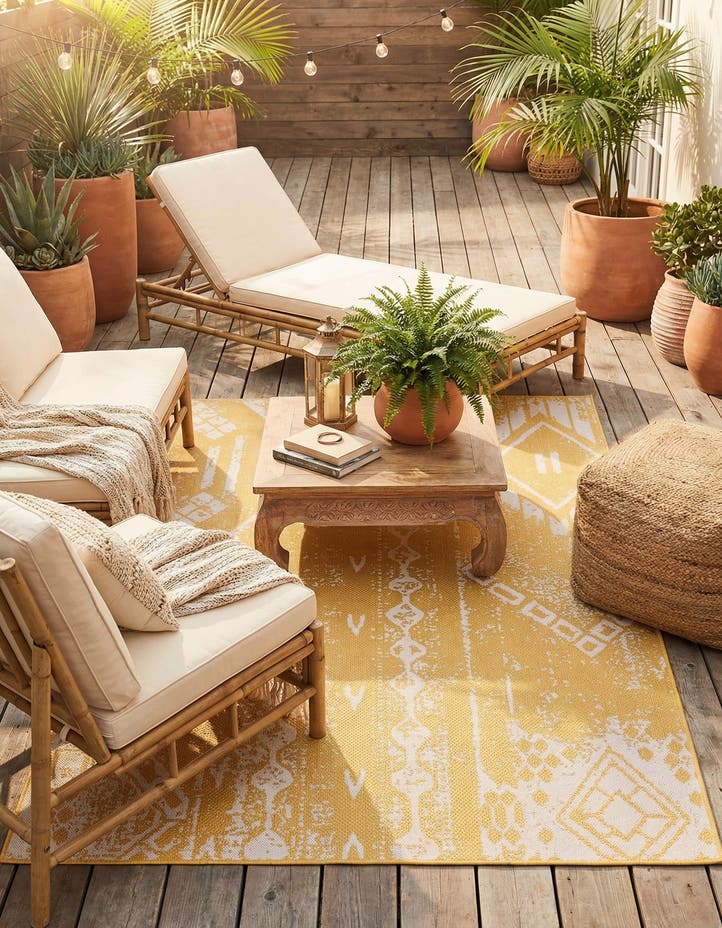 7' x 10' Easy-Clean Bohemian Indoor / Outdo...