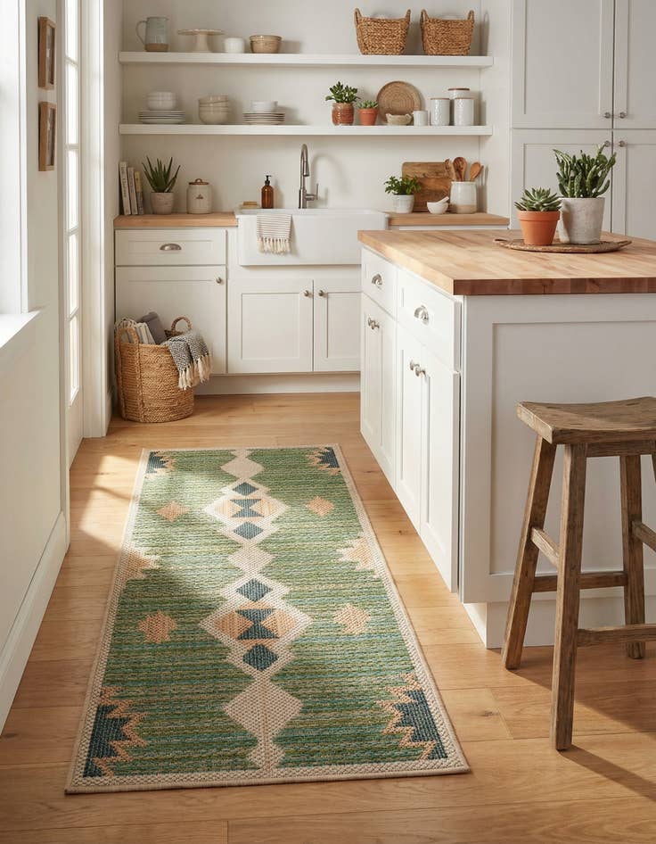 Detail image of 2' x 4'  Washable Baja Indoor / Outdoor Runner Rug