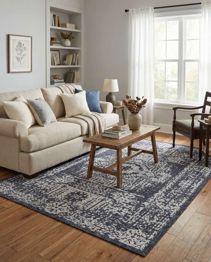 7' x 10' Easy-Clean Traditional Indoor / Outdoor Rug