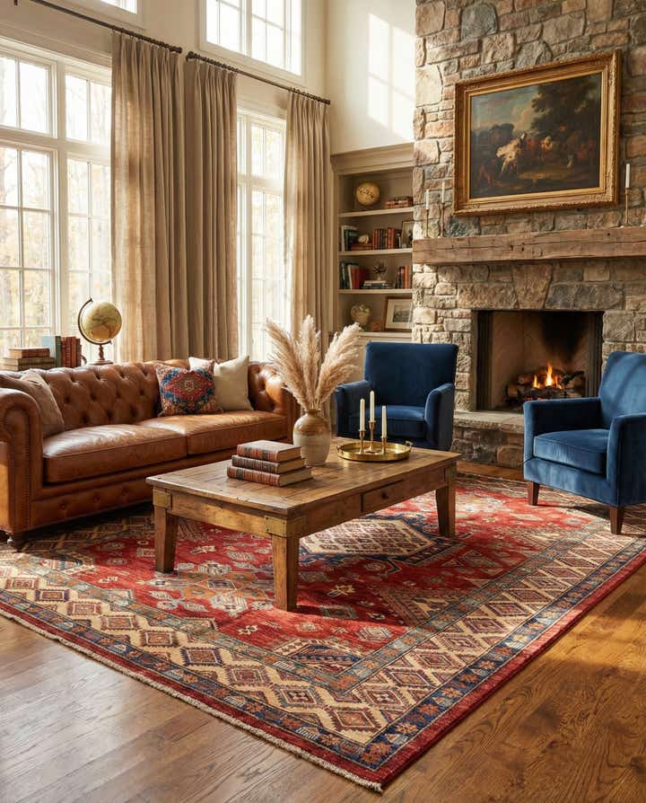 6' 8 x 9' 10 Hand Knotted Kazak Oriental Rug