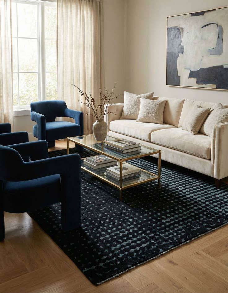 Detail image of 7' 10 x 10' 6  Hand Knotted Darya Wool Rug