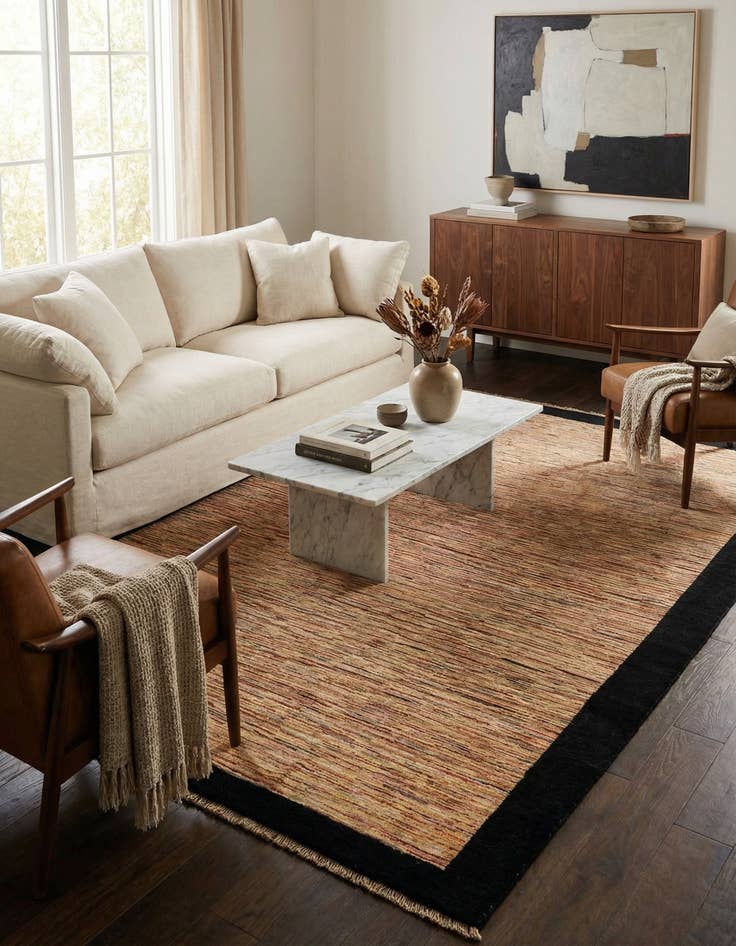 Detail image of 5' 11 x 9' 7  Hand Knotted Modern Ziegler Rug