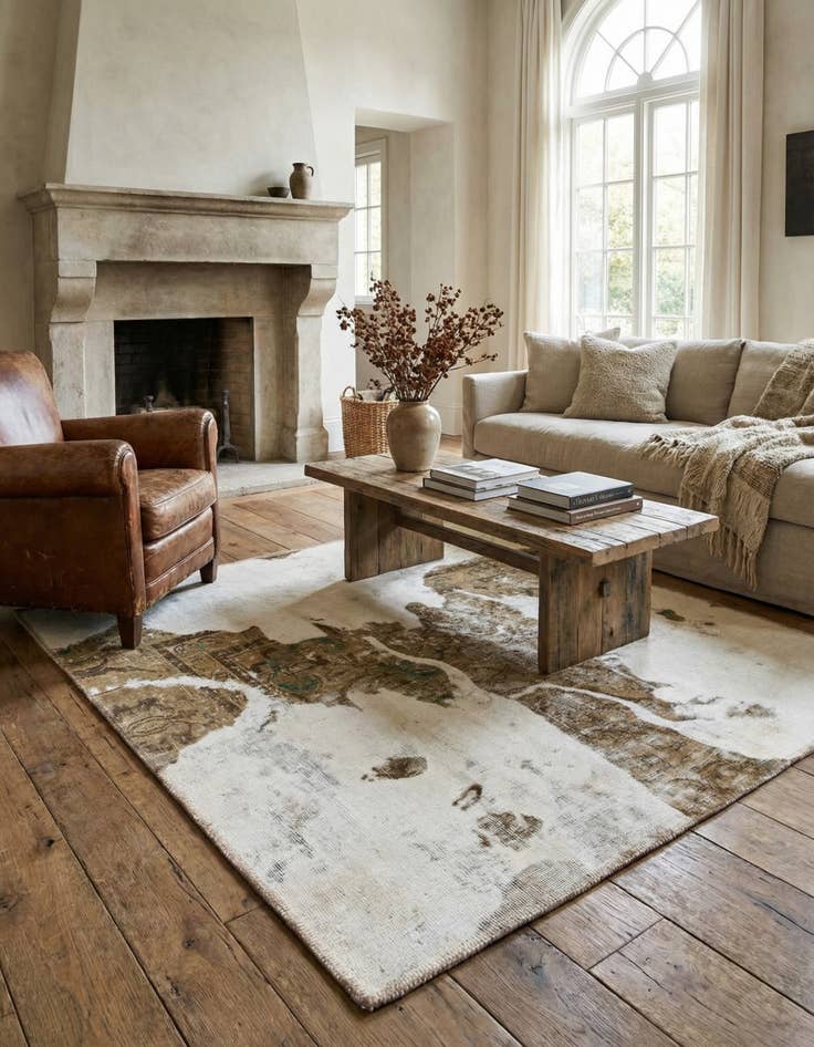 Detail image of 3' 8 x 3' 10  Hand Knotted Ultra Vintage Persian Wool Square Rug