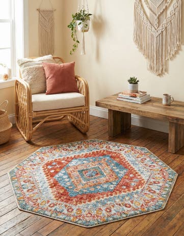 Salmon Paragon Octagon Rug