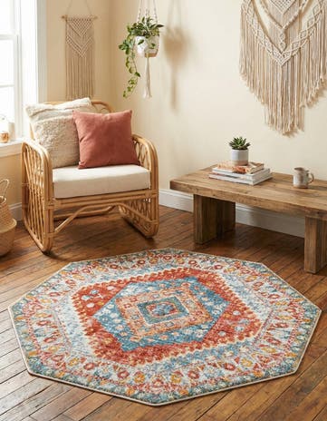 Salmon Paragon Octagon Rug